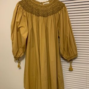 Doen Theda Dress New With Tags XS Mustard Wheat
